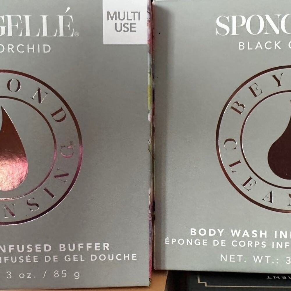 Spongelle Beyond Cleansing Body Wash Infused Buffer Wild Orchid Black Orchid 2pk